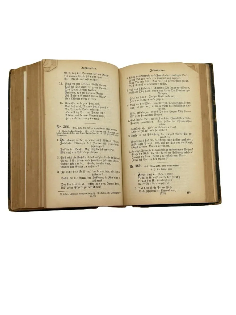 Antique German Gesangbuch Hymnal Book Embossed Victorian Hardcover Religious Son